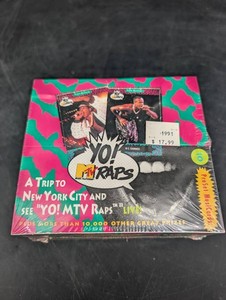 Vintage 1991 ProSet Yo MTV Raps Musicards Box - 36 Packs