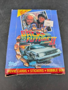 Vintage 1991 Topps Back to the Future II Cards Display Box