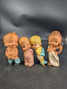 Character Figurines - Baby, Hockey Player & Microphone Performer (Lot of 4)