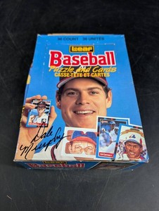 Vintage Leaf Baseball Puzzle and Cards 36-Count Case