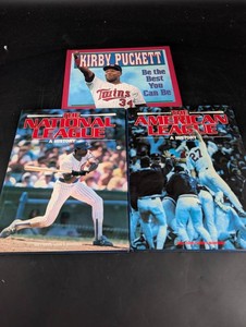 Baseball Books - Kirby Puckett, National & American League (Lot of 3)