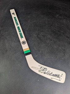 Vintage Minnesota North Stars Mini Hockey Stick Signed Bill Goldsworthy