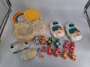 Vintage Care Bears Figures & Cloud Vehicles Mixed Lot