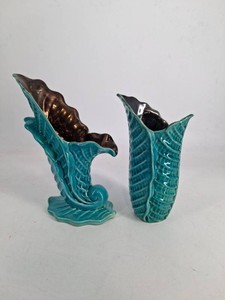 Vintage Red Wing 1282 Art Pottery Vases (Lot of 2)