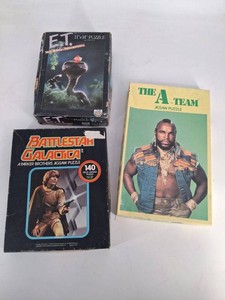 Vintage E.T., Battlestar Galactica & the A-team Puzzle Mixed Lot