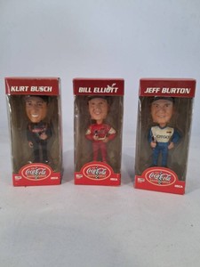 Vintage NECA Coca-Cola Racing Family Bobbleheads (Lot of 3)