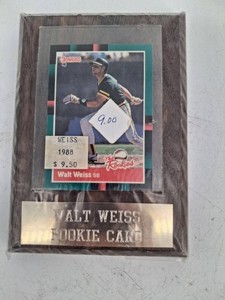 Vintage 1988 Donruss Walt Weiss Rookie Card Plaque