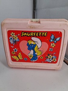 Vintage Smurfette Hard-Sided Lunchbox Carrying Case