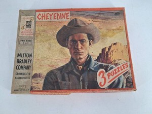 Vintage Milton Bradley Cheyenne 3-Puzzle Set 4705-2