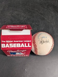 Signed Tim Lauder Rawlings Official American League Baseball