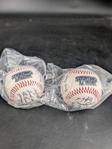 Starting Lineup Autographed Baseballs (Lot of 2)