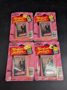 Vintage Topps Michael Jackson Photo Card Sets (Lot of 4)