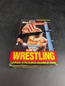 Vintage Topps WWF WrestleMania III Trading Card Display Box 36ct