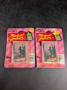 Vintage Topps Michael Jackson 33-Card Photo Card Sets (Lot of 2)