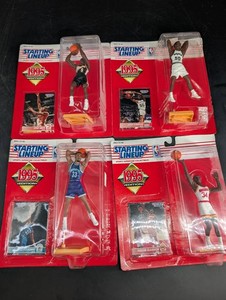 Vintage Starting Lineup 1995 NBA Figures - Smith, Robinson, Mourning & Olajuwon (Lot of 4)
