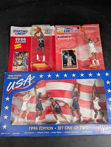 Vintage Starting Lineup Basketball Figure & USA Set Mixed Lot