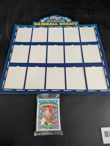 Vintage Kelloggs Baseball Greats Bob Gibson Cards & Display Board