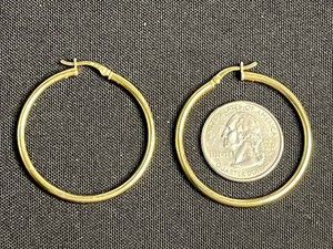 Hoop Earrings - Sterling Silver 925 Pair 4.93 g