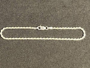 Sterling Silver Rope Chain Bracelet - 2.84 g