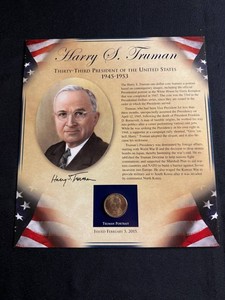Presidential Coin & Stamp Plaque - Harry S. Truman