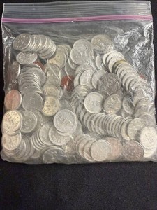 Trade Tokens - Silver-Tone & Red Assorted Pieces