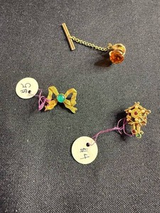 Costume Jewelry - Vintage-Style Pins, Tie Tack & Enamel Group