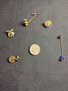 Lapel Pins & Tie Tacks - Vintage Patriotic Mixed Lot of 5