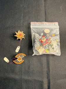 Costume Jewelry Mixed Lot - Rhinestone Brooches & Holiday Pins