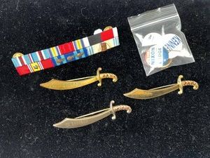 Military Insignia & Nixon Lodge Political Memorabilia Mixed Lot