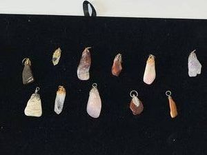 Gemstone Pendants - Assorted Polished Stone Drops (Lot of 11)