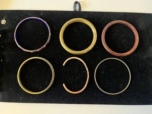 Bangle Bracelets - Assorted Metal & Enamel