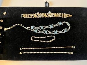 Costume Jewelry - Rhinestone Bracelets & Necklaces (Lot of 5)