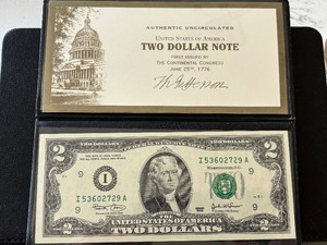 2003 Uncirculated $2 Dollar Note