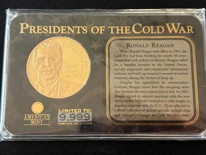 Reagan Tribute Coin Gold Plated