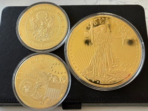 Jumbo Gold Plated Tribute Coins