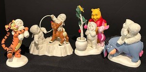 LLR - Lot of 4 Vintage Department 56 Snowbabies Disney Guest Collection & Rudolph Porcelain Figurines