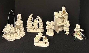 LLR - Vintage Snowbabies Department 56 Figurine Collection (Lot of 6)