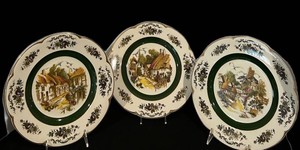 LLS - Decorative Wall Plates - Ascot Wood & Sons England (Lot of 3)