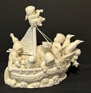LLR - Dept 56 Snowbabies Ship O Dreams Porcelain Figurine