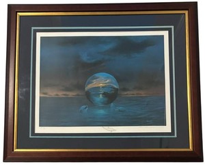 E - Limited Edition Art Print Three Dolphins And A Sphere by David Martorelli