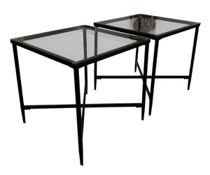 LLR - Two Glass Top Accent Tables