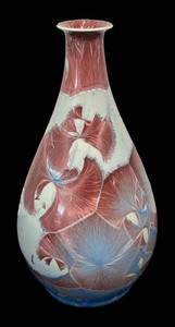 LLR - Duly Mitchell Incised Floral Designed Art Pottery Vase