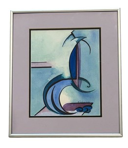 LLR - Again in Blue Original Watercolor Painting by E. Johnson