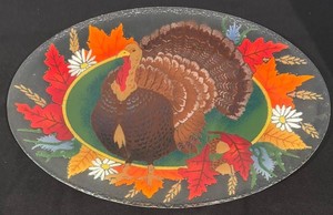 LLR - Peggy Karr Fused Glass Turkey Platter