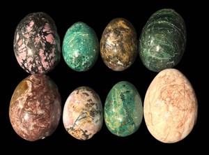 LLR - Polished Marble Stone Egg Collection - Lot of 8