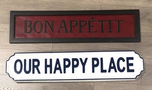 LLR - Bon Appetit & Our Happy Place Decorative Metal Wall Signs