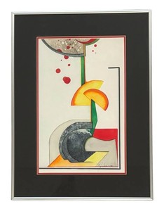LLR - Original Abstract Geometric Watercolor Painting by E. Johnson