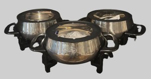 LLR - Trio of Rival Stainless Steel Electric Fondue Pots