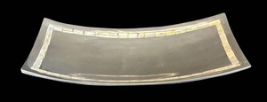O - Towle Silversmiths Shell-Inlay Serving Platter