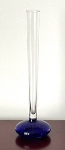 O - Vintage Solifleur Cobalt Blue Glass Bud Vase
